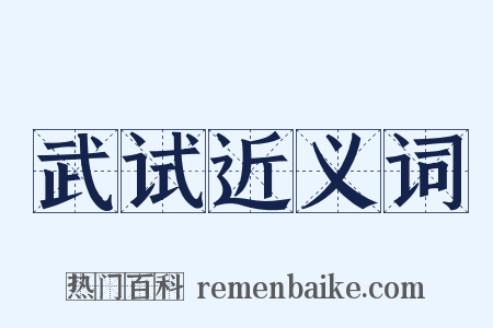 武试近义词是什么意思的图片